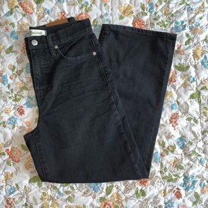 madewell slim wide-leg jeans in lunar wash